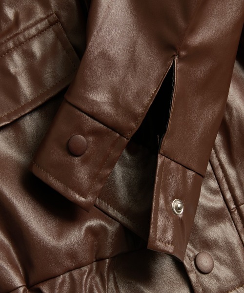 CALIFORNIA OUTFITTERS（カリフォルニア アウトフィッターズ）の「12A15-MZ スタンドカラー レザーライクブルゾン（ブルゾン・メンズ・ブラック/ブラウン・M/L）」の16枚目の写真