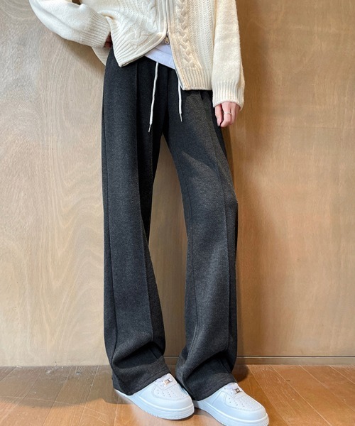 ReRe(リリ)の「裏起毛ルーズストレートパンツ(スウェットパンツ・レディース・オートミール/ダークグレー/ベージュ/ダークブラウン/ライトグレー/チャコールグレー・MEDIUM)」の17枚目の写真