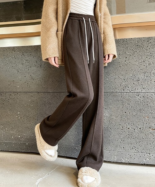 ReRe(リリ)の「裏起毛ルーズストレートパンツ(スウェットパンツ・レディース・オートミール/ダークグレー/ベージュ/ダークブラウン/ライトグレー/チャコールグレー・MEDIUM)」の21枚目の写真