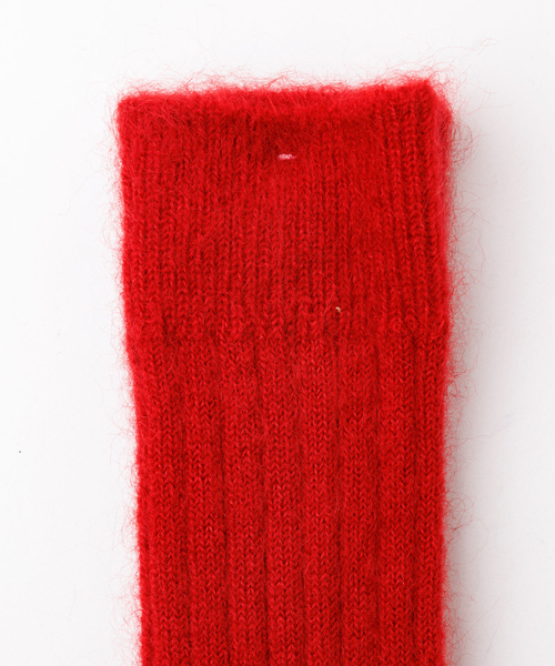 ANONYMOUSISM（アノニマスイズム）の「【ANONYMOUSISM】Mohair Rib Crew/モヘア/ソックス/ユニセックス【WEB限定】（ソックス/靴下・メンズ・レッド・フリー）」の2枚目の写真