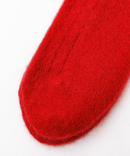 ANONYMOUSISM（アノニマスイズム）の「【ANONYMOUSISM】Mohair Rib Crew/モヘア/ソックス/ユニセックス【WEB限定】（ソックス/靴下・メンズ・レッド・フリー）」の6枚目の写真