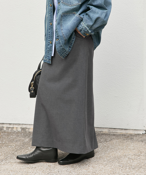 JOURNAL STANDARD（ジャーナルスタンダード）の「2WAY トロスリットスカート（スカート・レディース・チャコールグレー/ブラック/ネイビー・36/38）」の2枚目の写真