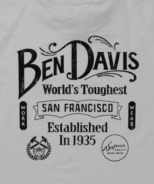 BEN DAVIS（ベンデイビス）の「【BEN DAVIS（ベンデイビス）】CLASSIC LOGO TEE / クラシックフィット Tシャツ 半袖 クルーネック プリント ワンポイント（Tシャツ/カットソー・メンズ・ブラック/ホワイト/ネイビー/グレー・MEDIUM/LARGE/X-LARGE）」の14枚目の写真