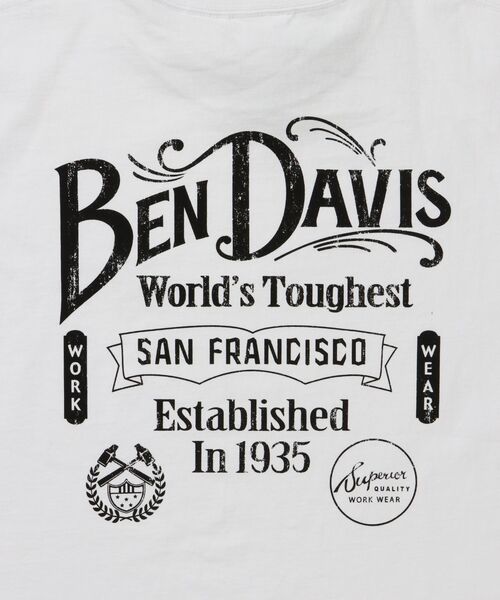 BEN DAVIS（ベンデイビス）の「【BEN DAVIS（ベンデイビス）】CLASSIC LOGO TEE / クラシックフィット Tシャツ 半袖 クルーネック プリント ワンポイント（Tシャツ/カットソー・メンズ・ブラック/ホワイト/ネイビー/グレー・MEDIUM/LARGE/X-LARGE）」の9枚目の写真
