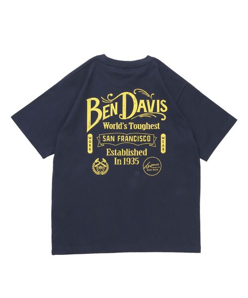 BEN DAVIS（ベンデイビス）の「【BEN DAVIS（ベンデイビス）】CLASSIC LOGO TEE / クラシックフィット Tシャツ 半袖 クルーネック プリント ワンポイント（Tシャツ/カットソー・メンズ・ブラック/ホワイト/ネイビー/グレー・MEDIUM/LARGE/X-LARGE）」の7枚目の写真
