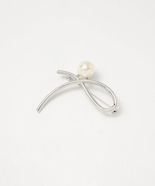 green label relaxing（グリーンレーベルリラクシング）の「メタルライン＆フェイクパール ブローチ（ブローチ/コサージュ・レディース・ゴールド/シルバー・FREE）」の11枚目の写真