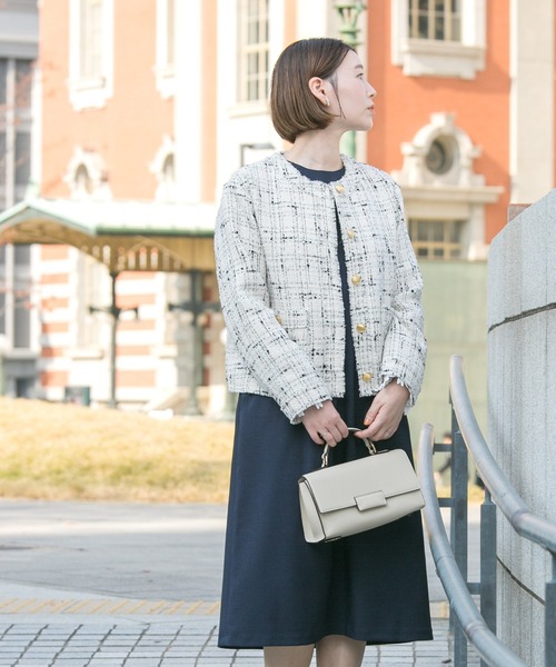 URBAN RESEARCH ROSSO ツイード ノーカラー ジャケット WEB限定』ツイードノーカラージャケット（ノーカラージャケット