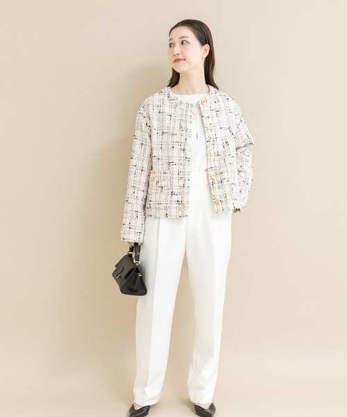 WEB限定』ツイードノーカラージャケット（ノーカラージャケット