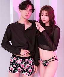 aimerfeel（エメフィール）の「ローズ柄 メンズ ボクサーショーツ (前開き)（ショーツ）」