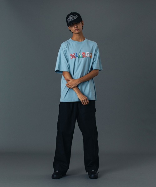 XLARGE（エクストララージ）の「LETTERS S/S TEE（Tシャツ/カットソー・メンズ・ホワイト/ライトブルー/ブラック/グリーン・XL/L/M/S）」の9枚目の写真