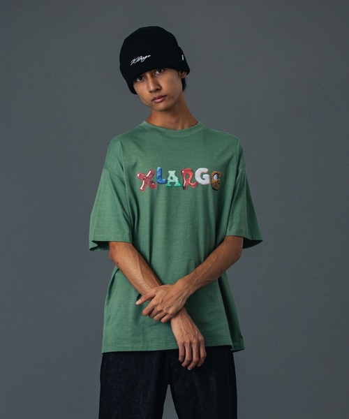 XLARGE（エクストララージ）の「LETTERS S/S TEE（Tシャツ/カットソー・メンズ・ホワイト/ライトブルー/ブラック/グリーン・XL/L/M/S）」の5枚目の写真
