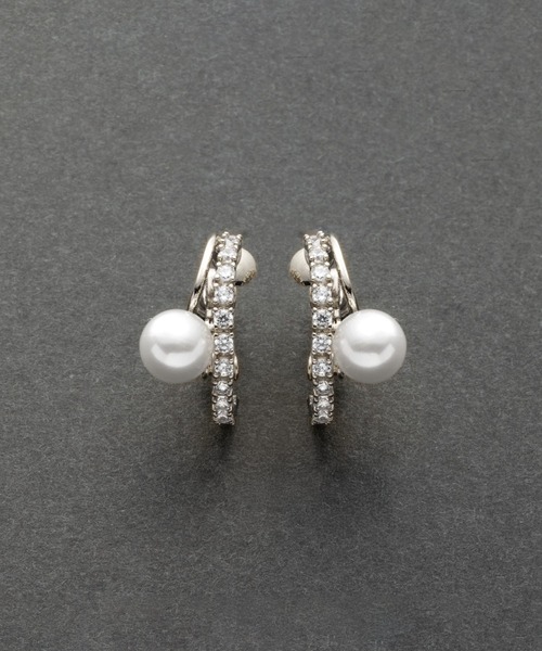 Cream dot.(クリームドット)の「【金属アレルギー対応】パール×ビジューラインのレイヤード風フープピアス/イヤリング(ピアス(両耳用)・レディース・ピンク系その他/シルバー/ゴールド系その他/シルバー系その他/ゴールド/ピンクゴールド・ONE SIZE)」の20枚目の写真