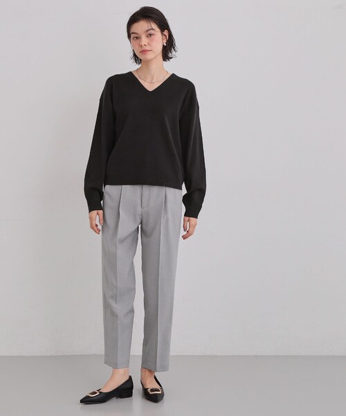 THE SHOP TK （ザ ショップ ティーケー ）の「【S-XLサイズ/上品見えが叶う】Vネックニット/蓄熱/洗濯機OK（ニット/セーター・レディース・ライトブルー/ナチュラル/ライトグリーン系/スミクロ/オレンジ系/パープル系1・11/12/13/14）」の13枚目の写真