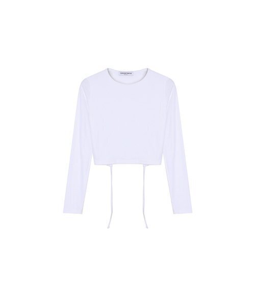 320SHOWROOM(320ショールーム)の「Back Round cutting Knot Span Tshirts Ivory(Tシャツ/カットソー・レディース・その他・FREE)」の3枚目の写真