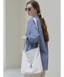 Unbalance Stripe overfit shirt - blue