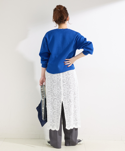 B.C STOCK（ベーセーストック）の「ウォッシャブル / 接結ニットプルオーバー（ニット/セーター・レディース・チャコールグレー/ブルー系その他/ネイビー/ホワイト・FREE）」の10枚目の写真