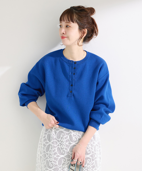 B.C STOCK（ベーセーストック）の「ウォッシャブル / 接結ニットプルオーバー（ニット/セーター・レディース・チャコールグレー/ブルー系その他/ネイビー/ホワイト・FREE）」の11枚目の写真