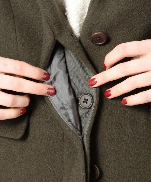 BEAUTY&YOUTH UNITED ARROWS（ビューティーアンドユースユナイテッドアローズ）の「BY メルトンチェスターコート◆（チェスターコート・レディース・ブラック/オリーブ・SMALL/MEDIUM）」の14枚目の写真