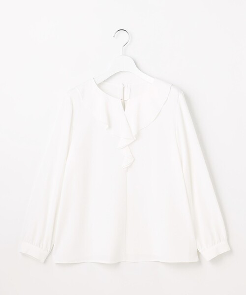 ANY SIS(エニィスィス)の「フリル ブラウス(シャツ/ブラウス・レディース・スカイブルー系/ホワイト系・X-LARGE)」の9枚目の写真