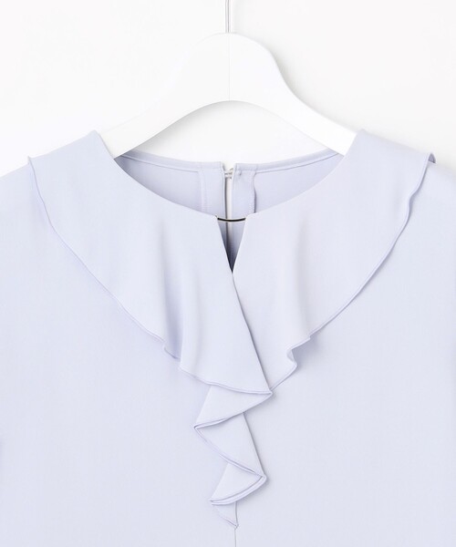 ANY SIS(エニィスィス)の「フリル ブラウス(シャツ/ブラウス・レディース・スカイブルー系/ホワイト系・X-LARGE)」の12枚目の写真