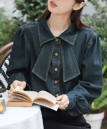 パフスリーブ」に該当するシャツ/ブラウス（デニム）ファッション通販
