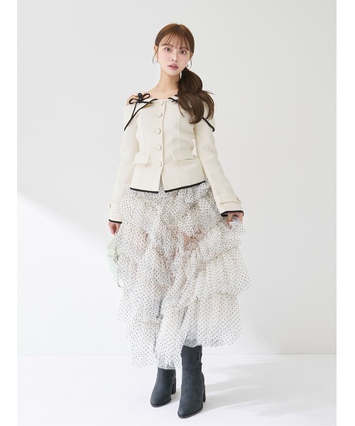 ボリュームアシメチュールロングスカート（スカート）｜Darich