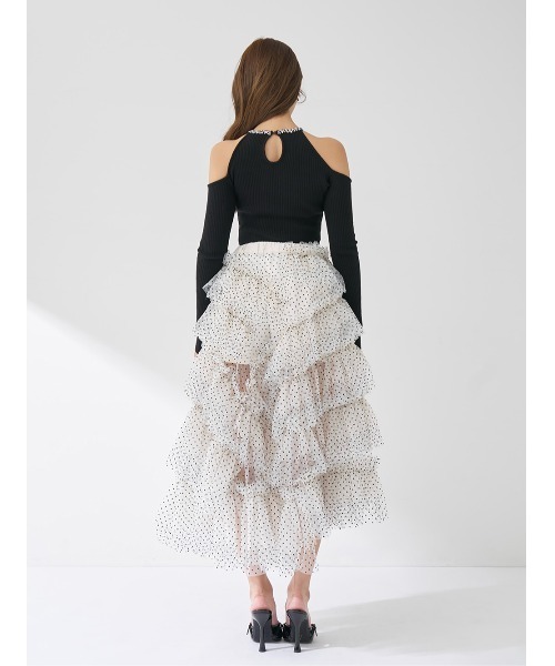 ボリュームアシメチュールロングスカート（スカート）｜Darich