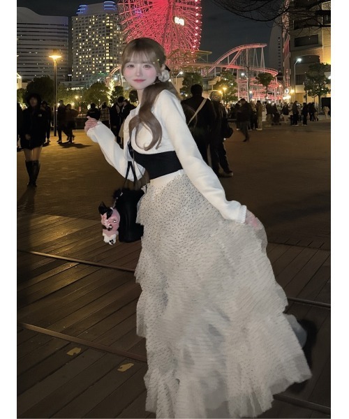 ボリュームアシメチュールロングスカート（スカート）｜Darich