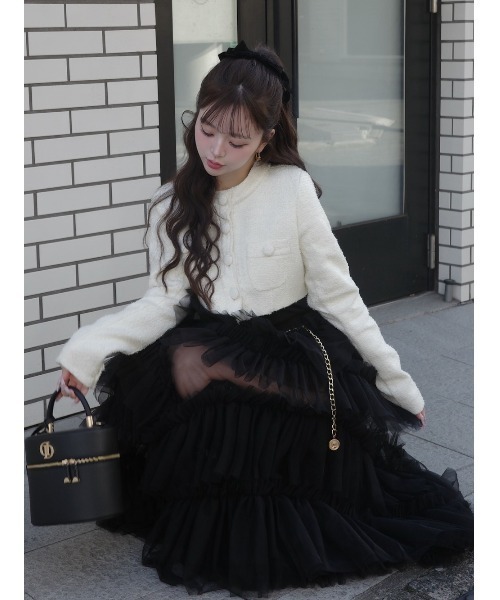 Darich（ダーリッチ）の「ボリュームアシメチュールロングスカート
