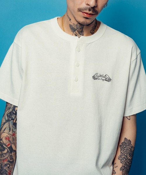 Subciety(サブサエティ)の「Henley neck tee(Tシャツ/カットソー・メンズ・ブラック/ホワイト/グレー・SMALL/MEDIUM/LARGE/X-LARGE/XX-LARGE)」の10枚目の写真