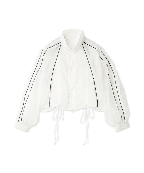 FURFUR（ファーファー）の「シアーフリルブルゾン（ブルゾン・レディース・オフホワイト/ブラック/ピンク・F）」の5枚目の写真