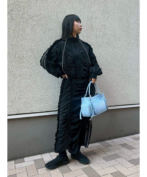 FURFUR（ファーファー）の「シアーフリルブルゾン（ブルゾン・レディース・オフホワイト/ブラック/ピンク・F）」の10枚目の写真