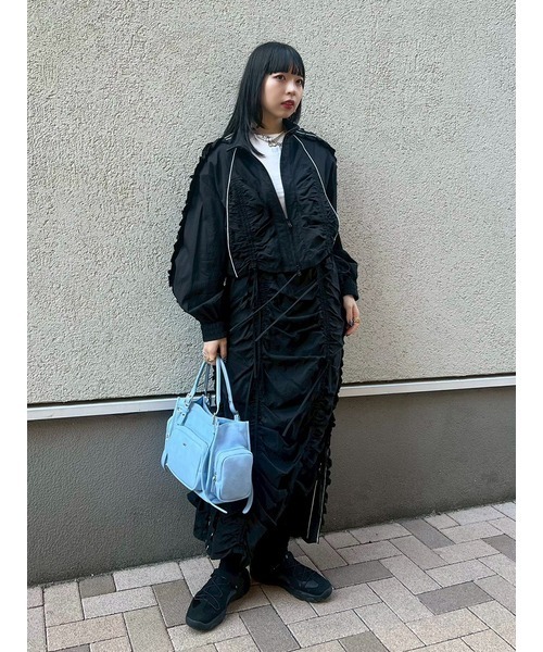 FURFUR（ファーファー）の「シアーフリルブルゾン（ブルゾン・レディース・オフホワイト/ブラック/ピンク・F）」の11枚目の写真