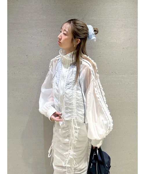 FURFUR（ファーファー）の「シアーフリルブルゾン（ブルゾン・レディース・オフホワイト/ブラック/ピンク・F）」の14枚目の写真