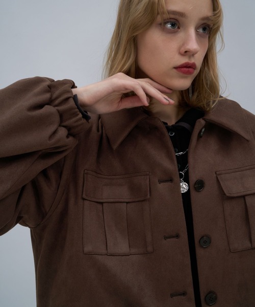 HARE（ハレ）の「ワークポケットショートブルゾン(HARE)（ブルゾン・レディース・ブラック/ブラウン・FREE）」の19枚目の写真