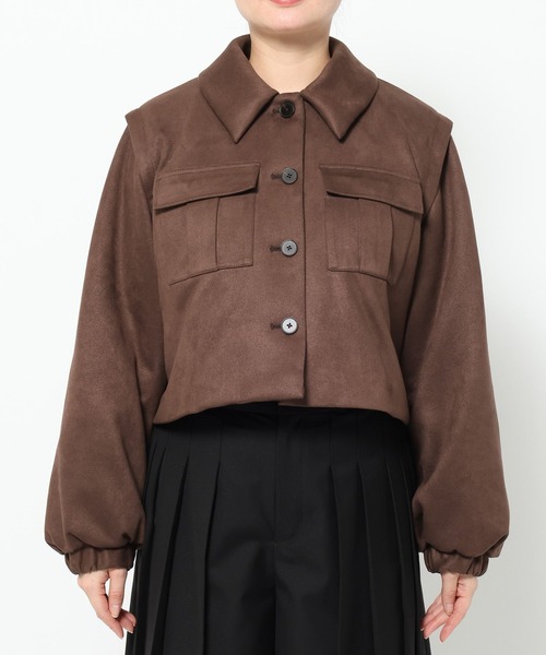 HARE（ハレ）の「ワークポケットショートブルゾン(HARE)（ブルゾン・レディース・ブラック/ブラウン・FREE）」の21枚目の写真