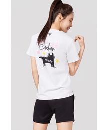 デイリーソロナグラフィックラウンドtシャツ女性用ホワイト