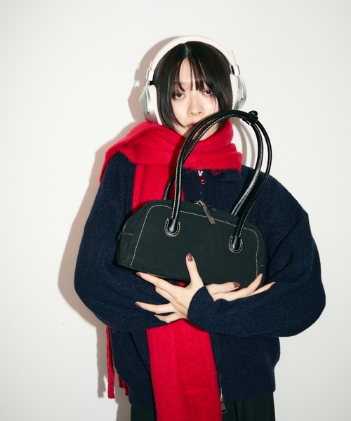 TONER(トナー)の「ステッチミニボストンバッグ/ロゴプレート付き(ボストンバッグ・レディース・ブラウン/ブラック・FREE)」の14枚目の写真