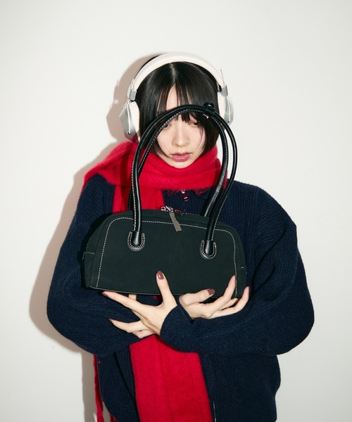 TONER(トナー)の「ステッチミニボストンバッグ/ロゴプレート付き(ボストンバッグ・レディース・ブラウン/ブラック・FREE)」の13枚目の写真
