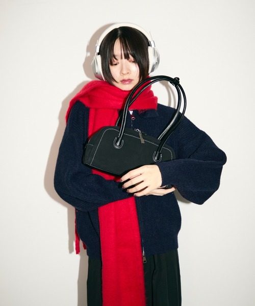TONER(トナー)の「ステッチミニボストンバッグ/ロゴプレート付き(ボストンバッグ・レディース・ブラウン/ブラック・FREE)」の11枚目の写真