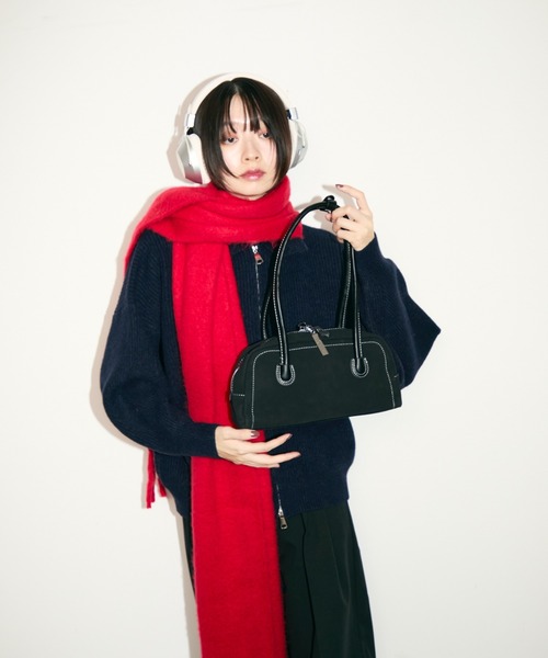 TONER(トナー)の「ステッチミニボストンバッグ/ロゴプレート付き(ボストンバッグ・レディース・ブラウン/ブラック・FREE)」の10枚目の写真