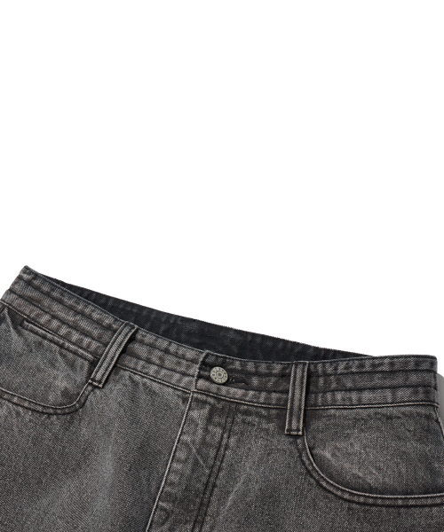 BROWNBREATH(ブラウンブレス)の「PATCHED STRAIGHT PANTS - BLACK(デニムパンツ・レディース・その他・L/M/XL)」の3枚目の写真