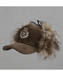 MAISON DE THERESE（メゾン ド テレーズ）の「ロゴ刺繍ベースボールキャップ/ファー帽子 フライトキャップ（キャップ）」