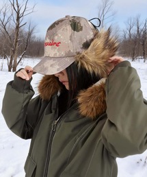 MAISON DE THERESE（メゾン ド テレーズ）の「ロゴ刺繍ベースボールキャップ/ファー帽子 フライトキャップ（キャップ）」