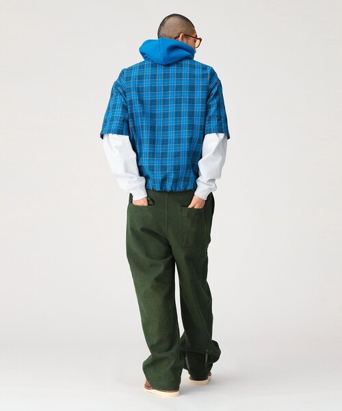 UNIVERSAL OVERALL(ユニバーサルオーバーオール)の「【別注】UNIVERSAL OVERALL / MESH CRAZY BAKER PANTS(その他パンツ・メンズ・オリーブ/ブラック・LARGE/MEDIUM/SMALL/X-LARGE)」の16枚目の写真