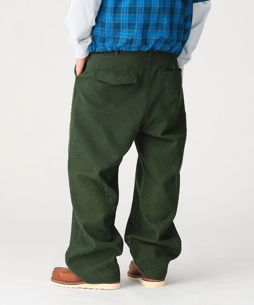UNIVERSAL OVERALL(ユニバーサルオーバーオール)の「【別注】UNIVERSAL OVERALL / MESH CRAZY BAKER PANTS(その他パンツ・メンズ・オリーブ/ブラック・LARGE/MEDIUM/SMALL/X-LARGE)」の18枚目の写真