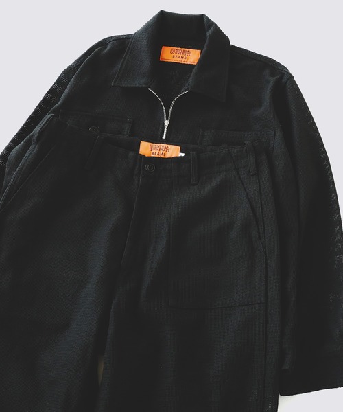UNIVERSAL OVERALL(ユニバーサルオーバーオール)の「【別注】UNIVERSAL OVERALL / MESH CRAZY BAKER PANTS(その他パンツ・メンズ・オリーブ/ブラック・LARGE/MEDIUM/SMALL/X-LARGE)」の2枚目の写真