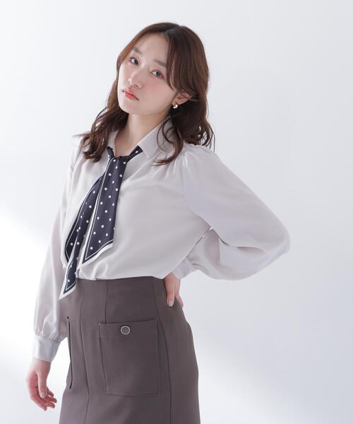 ◇デザインスカーフ付ブラウス（シャツ/ブラウス）｜NATURAL BEAUTY