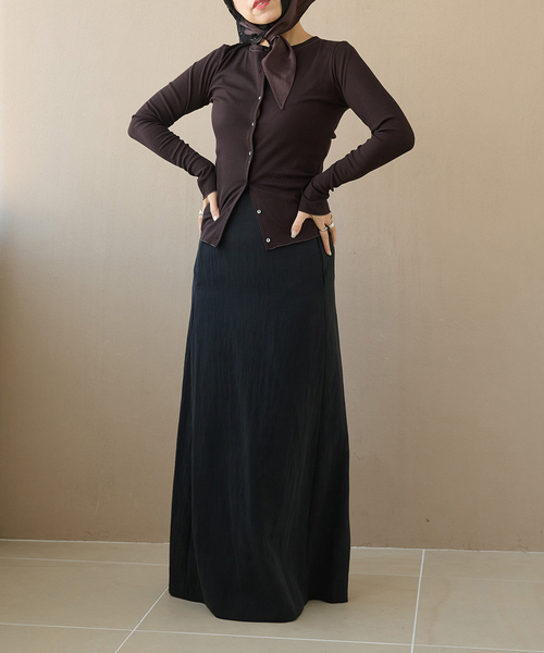 IENA LA BOUCLE（イエナラブークル）の「IENA LA BOUCLE コットンリブカーディガン（カーディガン/ボレロ・レディース・ブラック/ブラウン・FREE）」の4枚目の写真