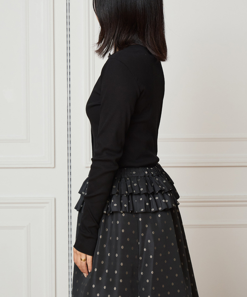 IENA LA BOUCLE（イエナラブークル）の「IENA LA BOUCLE コットンリブカーディガン（カーディガン/ボレロ・レディース・ブラック/ブラウン・FREE）」の7枚目の写真